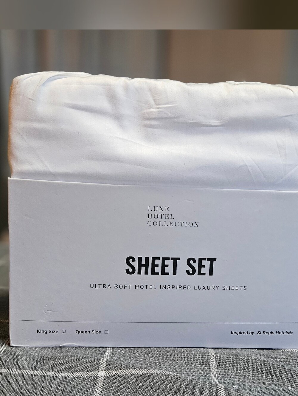 Luxe Hotel Collection - White Cotton Sateen Sheet Set- St Regis Hotel Inspired